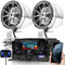 GoHawk TS3 - Altavoces Bluetooth impermeables para motocicleta, 7/8-1.25 pulgadas, montaje en manubrio, reproductor de música MP3, sistema de amplificador estéreo de audio, ATV, AUX, USB, micro SD