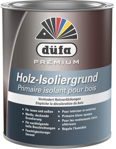 düfa Premium Holz Isoliergrund Weiß 750 ml Holz-Sperrgrund │ Verhindert Holzverfärbungen