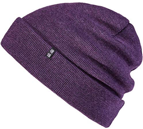 Enter the Complex® Winter Mütze, Warme Woll Beanie, 100% Merino, Damen und Herren, Lila