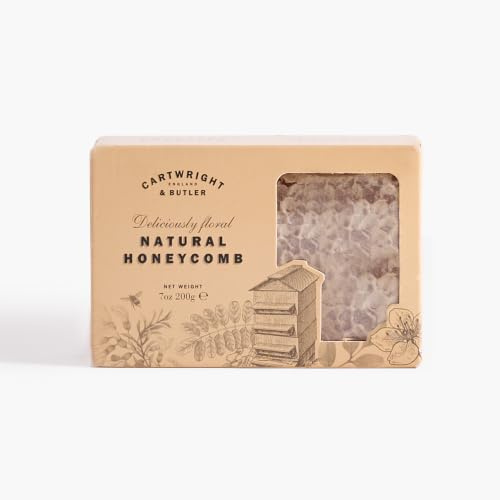Cartwright & Butler Natural Honeycomb in Carton, 200g Edible Honey Comb, 100% Natural Honey, Mild Sweet & Floral, Gluten Free Honey for Toast, Yoghurt, Drinks & Cooking