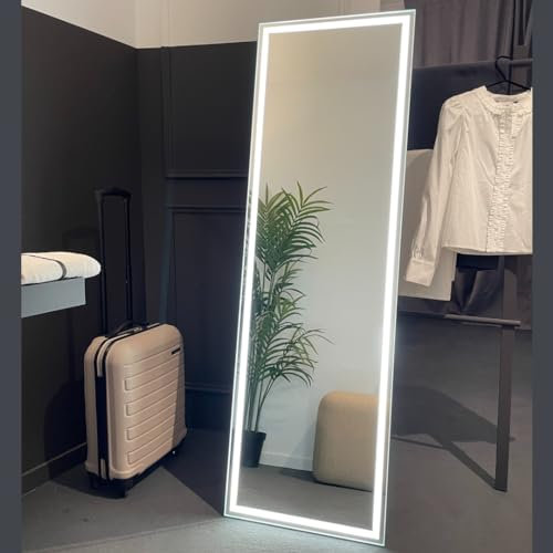 Aplike - Espejo de Pie Cuerpo Entero con Luz LED 160 x 50 cm, Luz Blanca Neutra (4000K), IP44 - Espejo París
