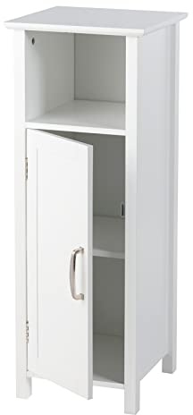 GIANTEX Armadietto da Terra con 3 Ripiani Regolabili in Altezza, Mobiletto Multiuso a Colonna per Soggiorno, Cucina, Corridoio, Camera da letto,Bagno, 30x30x80 cm (Bianco)