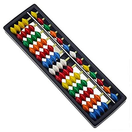 XLKJ Chinois Calculatrice, 13 Chiffres avec Perles Colorées, Boulier Chinois Vintage, pour Enfants