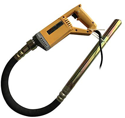 TIXBYGO Betonrüttler 850W Grau, Elektro Betonrüttler Betonverdichter, Beton Zement Mörtel Vibrationsflasche Rüttelflasche mit 1m Schlauch