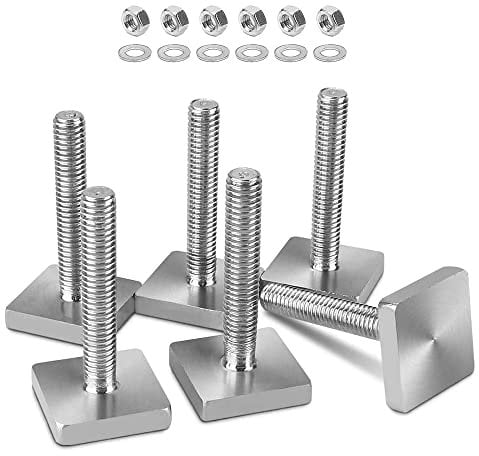 Twilight Garage T-Nut Adapter Dachbox M6 x 35 mm 6 Stück Kopf Nutensteine Dachträger mit Muttern und Unterlegscheiben T-Track Adapter,T-Nut Thule 20 x 20 mm Dachträger Relingträger