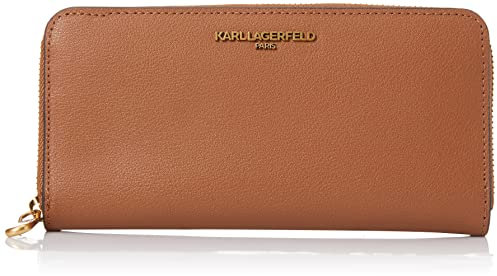 KARL LAGERFELD Damen Maybelle Zip Wallet Cross-Body, Caramel