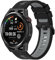 CZhkg Cinturini per Orologi per Huawei Watch GT Runner/ GT3 46mm Strap, Cinturino di Ricambio Silicone Bracelet Cinturino Wriststrap Armband per Huawei Watch GT3 46mm/ GT Runner (nero grigio)