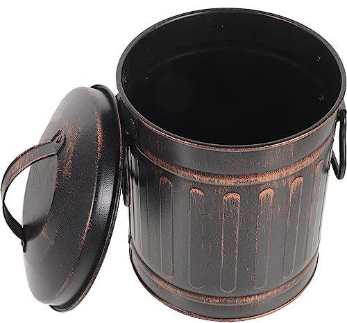 OSALADI Ash Bucket with Lid - Metal Charcoal Bucket for Fireplace & Fire Pits