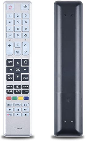 TCNOUMT Neu Ersatzfernbedienung CT-8035 Kompatibel mit Toshiba Smart TV CT-8040 CT-8041 CT-8054 24WM763 24WM763DG 32D3454DB 32L3433DG 32L3441DG 32W3433DG 32W3453DB