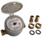 CONTATORE ACQUA FREDDA DN15 (1/2) - PRODOTTO IN ITALIA - CERTIFICATO PER ACQUA POTABILE (DM174/2004 e MID) CORPO IN OTTONE COMPLETO di RACCORDI E GUARNIZIONI Lungo110mm con COPERCHIETTO di protezione