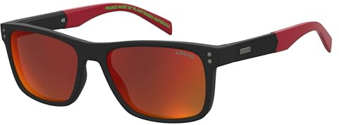 LEVI'S TIMELESS Brille LV 5059/S Größe 55-17 mm Matte Schwarz Rot