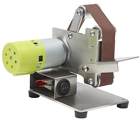 Mini levigatrice a nastro elettrico levigatrice a nastro lucidatrice con 10 nastri abrasivi 150 W Max 10000 RPM per levigatura acciaio inox ferro legno