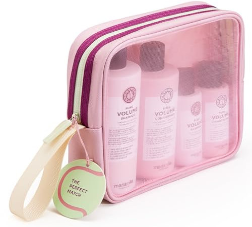 Maria Nila Pure Volume Beauty Bag - Shampoo 350 ml + 100 ml + Conditioner 300 ml + 100 ml + Tasche