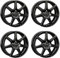 4x AUTEC Felgen Alufelgen TALLIN ECE 7.5x18 ET49 5x108 Schwarz kompatibel mit Peugeot 3008 508 5008 Partner