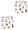 TOYANDONA 2St Wandtattoos wandtattoo hunde Welpen-Fensteraufkleber Haustier-Aufkleber Fensterdekoration kinderzimmerdeko room decoration welpen wandtattoo Kinderzimmertapete
