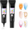 2pcs Sculpture 3D Carving Gels, DIY Nail Painting Carved Gel for Salon Professionals