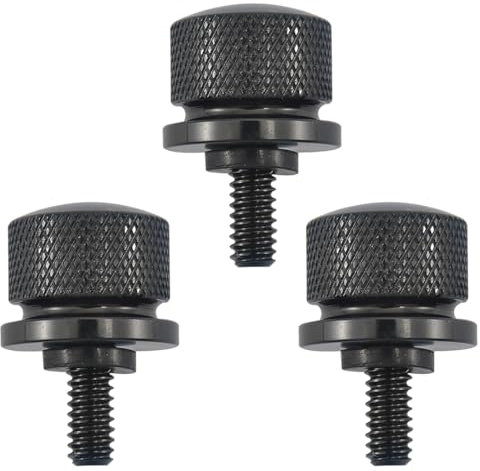 3 Pezzi Bulloni per Sellino di Harley Davidson, Bulloni Sella Moto, Bullone Sedile Posteriore, Filettatura 1/4 20 in Alluminio Cromato per Harley Davidson