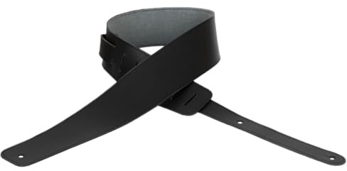 Gitarrengurt, klassisches Naturleder, verstellbare Länge, für Akustik-, Elektro-, Bassgitarren, Geschenk für Gitarristen, löst Schulter- und Nackenverspannungen (schwarz)