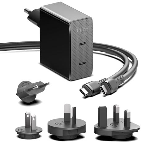 TAIFU GaN 140W USB C Caricatore PD 3.1 Schnellladen per MacBook M3 M4 16'' 14'' Pro Air, iPad Pro, ASUS DELL HP OMEN, Galaxy S24 S23, iPhone 16 15 Pro, Msi AI Gaming Laptop Alimentatore Caricabatterie