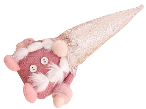 HOLIDYOYO GNOME de Noël à Paillettes GNOME de Noël pour la fête décoration de GNOME de Noël Nain en Peluche Lutin de noël GNOME en Peluche de noël GNOME de Noël décoratif Chiffon Rose