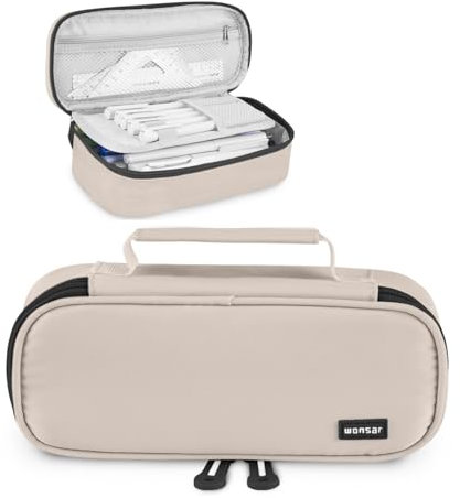 wonsar Federmäppchen Mäppchen Federtasche Etui 4 Fach Federmäppchen Mädchen Jungen Teenager Schlamppermäppchen für Schule & Büro