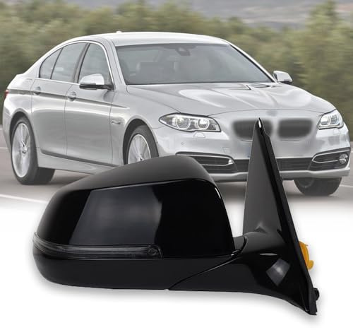 Außenspiegel für BMW F10 2013-2016 Blinkleuchten Elektrisch einklappbar Beheizter Außenspiegel Montagesatz Schwarz Beifahrerseite