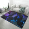 Gaming Bereich Teppich, 3D-Vision Illusion Teppich für Kinderzimmer Decor Geometrie Teppich Wohnzimmer Teppich Zimmer Jugend Lila Blau Illusion Gaming Stuhl Teppich Spielteppich, 120x160 cm, Color3