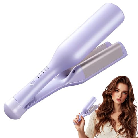 ADDLIVE - Plancha para ondular, 32 mm, plancha para ondular, hierro ondulador, en forma de V, con 5 temperaturas ajustables, 140 °C y 220 °C para todo tipo de cabello