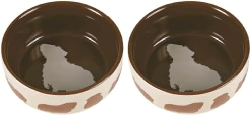 Torx 60732 Ceramic Bowl for Guinea Pigs 250 ml 11 cm, color assorted (Pack of 2)