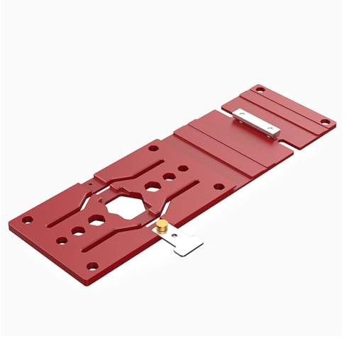 uikios Guide Rails Clamp Aluminium Circular Sawing Cutting Milling Precise Cut 90 Degree Right Angled for Woodworking Redness