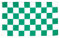 Bandiera a quadri verdi e bianchi, 90 x 150 cm, in poliestere 100D, con due occhielli in metallo, resistente allo sbiadimento, colori vivaci, 150 x 90 cm