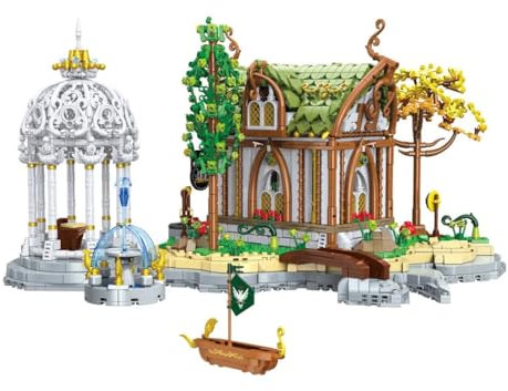 barweer Elben-Taverne Klemmbausteine Häuser Bausteine,Märchenhaftes Herberge Modular Building Set für Erwachsene,Herr Ringe Refugium Architecture Gebäude House(2867 Teile)