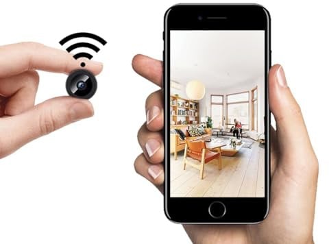 Telecamera Spia Nascosta Wifi 1080P Interno Mini Telecamera Videocamera Sorveglianza Senza Fili Telecamera di Sicurezza Microcamere Spia per Casa Spy Cam con Rilevamento di Movimento Controllo app