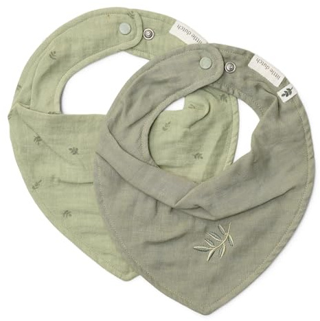 Little Dutch Lätzchen Bandana Dreieckstuch Halstuch Baby Kleinkind 2er Set Sage grün- Pure