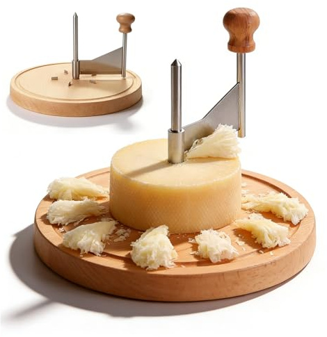 Rallador de queso redondo, diámetro 22,2 cm x 14,3 cm, cortador de flores de queso, cortador de queso, cortador de queso, cortador de queso, afeitadora de chocolate, queso, rulos para flores de queso