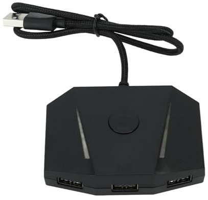Riuulity Adaptateur Clavier et Souris Convertisseur pour One Switch avec Contrôle par Application Effets D'éclairage Réglables, Prise en Charge des Jeux pour Les Joueurs Professionnels (VX2 AimBox)