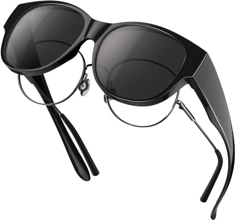 kunchu Sonnenbrille über Normale Brille,Polarisiert UV Überzieh Sonnenbrille Damen s