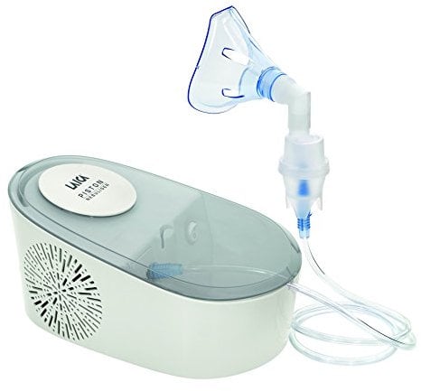 Laica NE2012 Inhalator für Aerosoltherapie mit Kolbenpumpe, für alle Medikamente verwendbar
