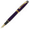 Gullor Jinhao X450 Fountain Pen, Gold Trim, Medium Nib, Purple