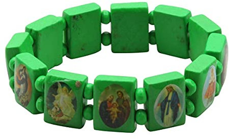 Freak Scene® Holzarmband ° Christliche Religion - grün
