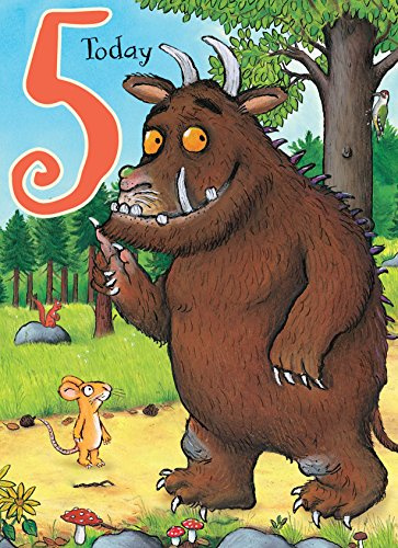 The Gruffalo Age 5 Birthday Card, Happy 5th Birthday Gruffalo Card, Birthday Card Age 5