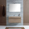 Kiamami Valentina Mueble de baño suspendido 100 cm en Madera de Roble Natural | Sole