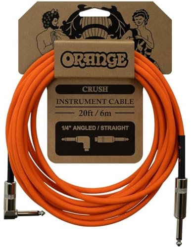 Orange Crush 20ft Instrument Cable, Angled to Straight