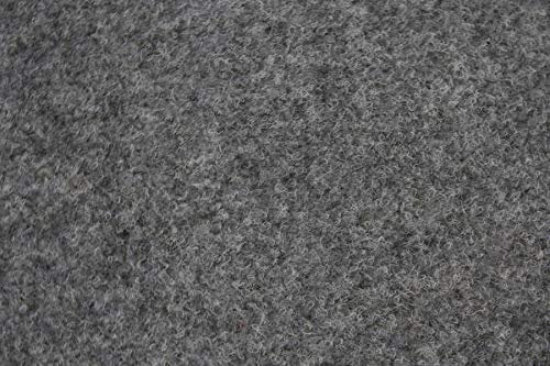 Rasenteppich Kunstrasen Premium hellgrau grau weich Meterware mit Drainage-Noppen, wasserdurchlässig (400x150 cm)
