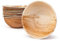 BOX And Tree| 50 Bols Jetable Ronds en Feuille de Palmier |Vaisselle Jetable Biodégradable |Bols en Bambou, Matériel Palmier Bois, Verrine Bambou Jetable 270ml