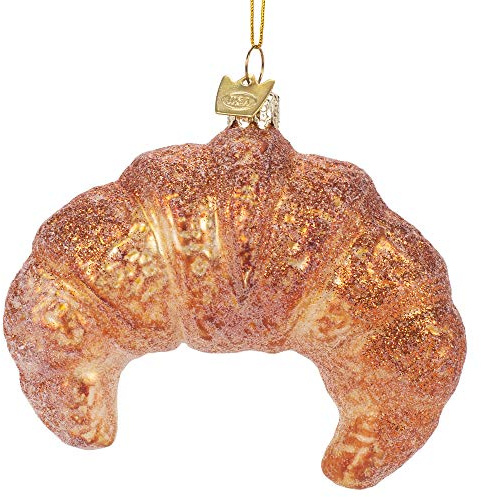 Kurt Adler NB1551 Noble Gems Croissant Ornament, 4-inch High, Glass