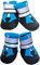 Ewolee wasserdichte Hundeschuhe, Breathable Hundeschuhe rutschfeste Schuhe Hundeschnee Stiefel, 4 Stück (blau, XXL)