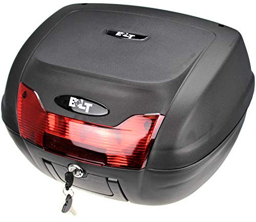 Bolt Motorcycle Top box 40L Universal Motorbike Scooter Back Rear Helmet Luggage Storage Case Reflector Bike Tail Box