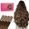 WENNALIFE Tape Extensions Echthaar, 20pcs 50g 40cm 16 Zoll Balayage Schokoladenbraun bis Karamellblond Remy Invisible Tape Extensions Seidig Gerade Echthaar Extensions Skin Weft Tape Ins
