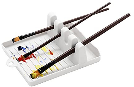 Paint brush holder for large paint brash rest with 5 slots suitable for painting